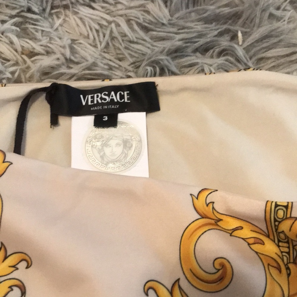 💛New Authentic Versace La Coupe des Dieux  Cream Bikini Bottom Gold– Size 3 - Picture 8 of 12
